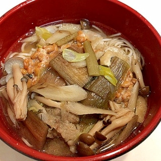 ピリ辛☆さらしな納豆蕎麦